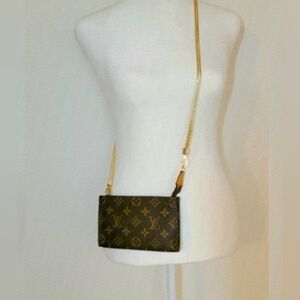 Authentic Louis Vuitton Brown Monogram Pouch